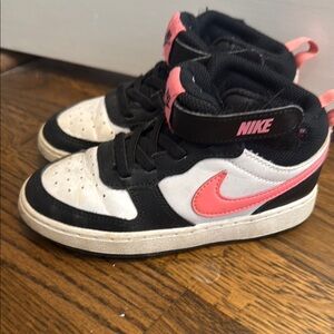 Nike Kids' Black and Pink Sneakers